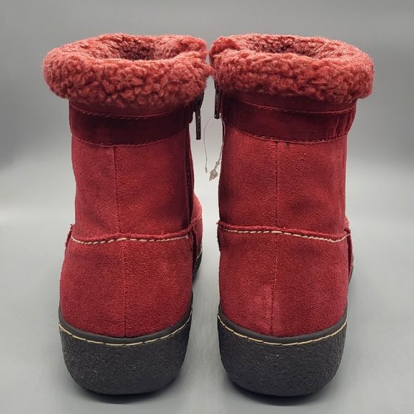 Land's End Suede Faux Fur Lined Booties - Picture 10 of 15